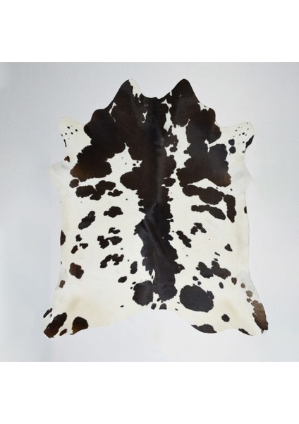 Siyah ve Beyaz Renk Orijinal Arjantin Bufalo Deri Post Halı (4.4 M²)