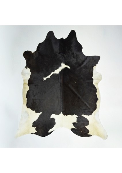 Siyah ve Beyaz Renk Orijinal Arjantin Bufalo Deri Post Halı (3.57 M²)