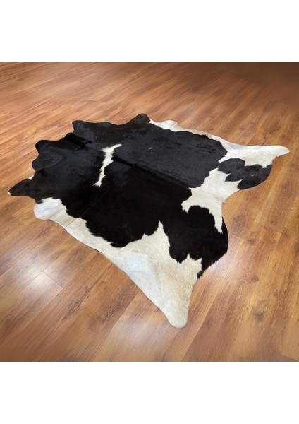 Siyah ve Beyaz Renk Orijinal Arjantin Bufalo Deri Post Halı (3.57 M²) modelleri