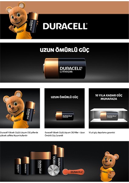CR2 (2’li Paket) yüksek güçlü lityum pil 3V (CR15H270)
