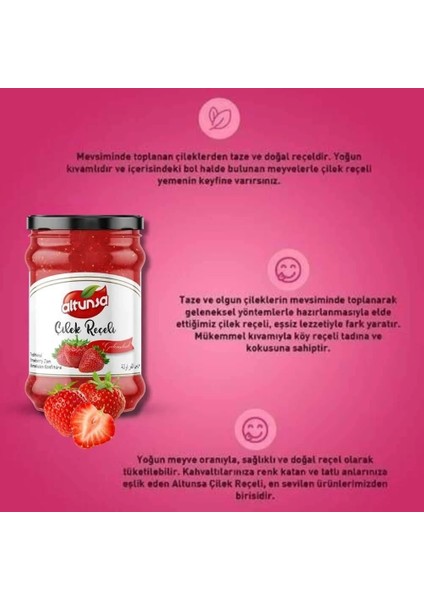 Çilek Reçeli 380 gr modelleri