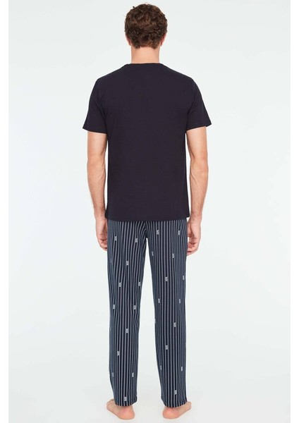 Erkek 3 Lü Pijama Takımı Lacivert modelleri