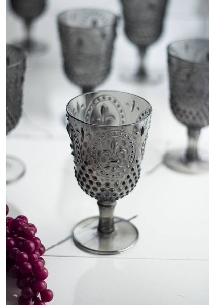 Akrilik Füme 6 Lı Ayaklı Bardak fiyatları