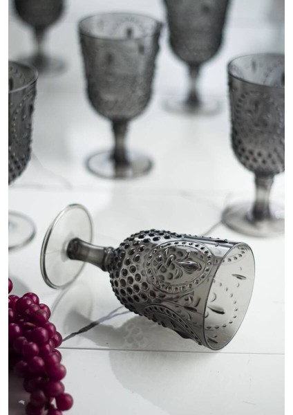 Akrilik Füme 6 Lı Ayaklı Bardak modelleri