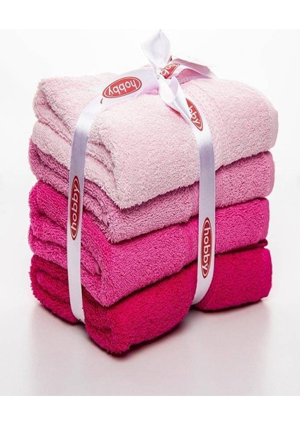 Rainbow 4'lü Havlu Seti Pembe modelleri