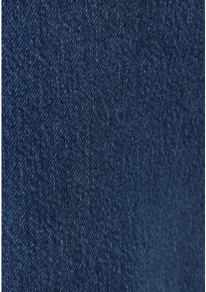 Loose Fit Düşük Bel Geniş Paça Kadın Indigo Jean Pantolon