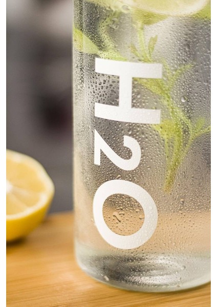H2O Borosilikat Cam Matara Vakum Kapaklı Su Şişesi Suluk Beyaz 1000 ml modelleri