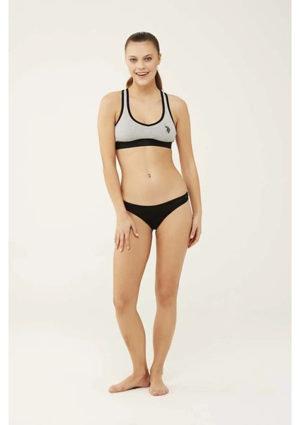 U.S. Polo Assn.Siyah - Beyaz - Ten - Fuşya - Lacivert 5 Li Brazilian Slip 67007