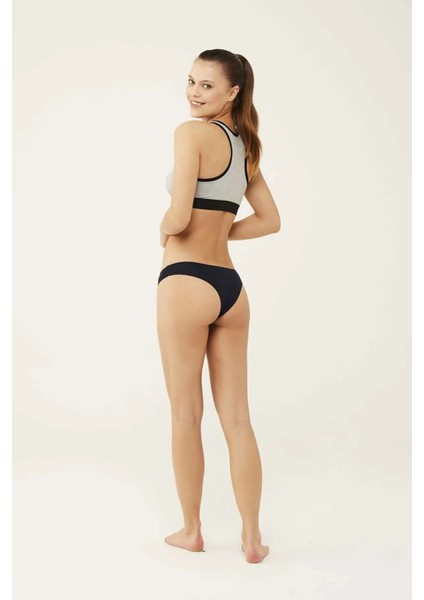 U.S. Polo Assn.Siyah - Beyaz - Ten - Fuşya - Lacivert 5 Li Brazilian Slip 67007