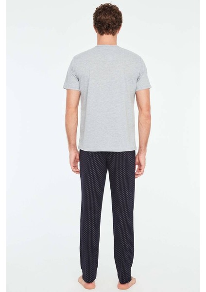 Erkek 3 Lü Pijama Takımı Gri indirimleri