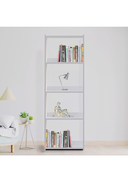 KTS3E Modern 5 Raflı Kitaplık - 54X155CM - Beyaz fiyatları