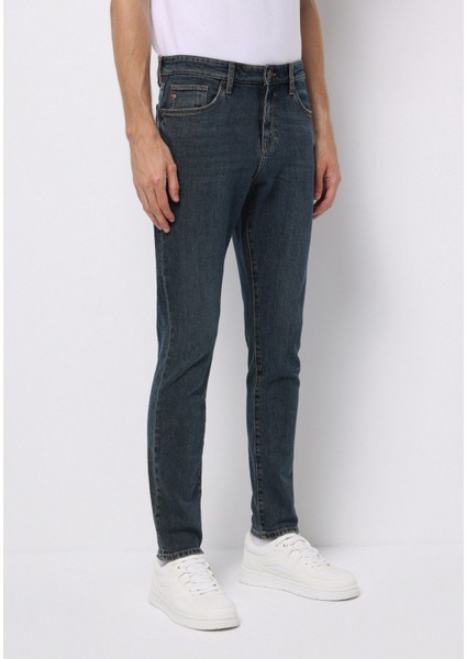 Slim Fit Erkek Koyu Indigo Jean Pantolon fırsatları