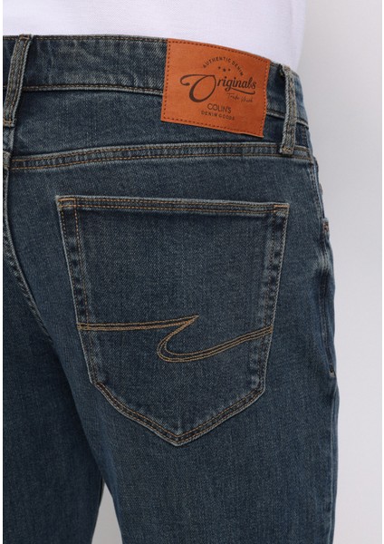 Slim Fit Erkek Koyu Indigo Jean Pantolon