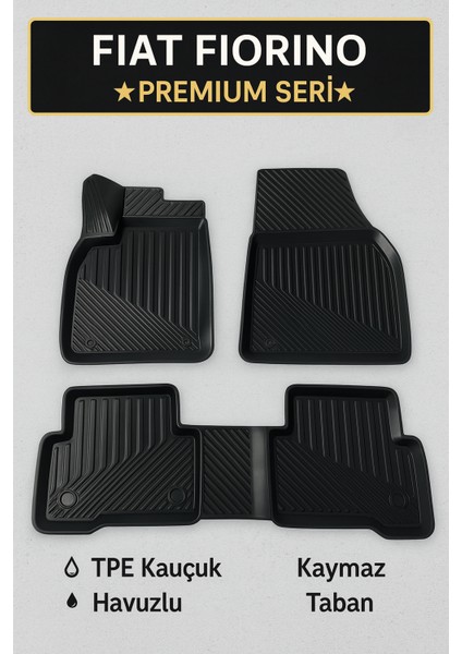 Fiat Fiorino Uyumlu 3D Oto Paspas Havuzlu - Fiorino Paspas