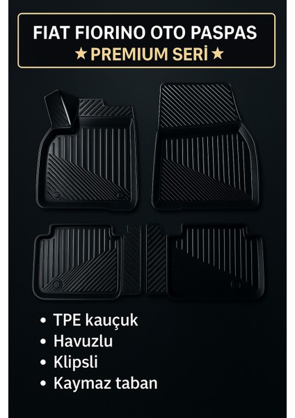 Fiat Fiorino Uyumlu 3D Oto Paspas Havuzlu - Fiorino Paspas modelleri