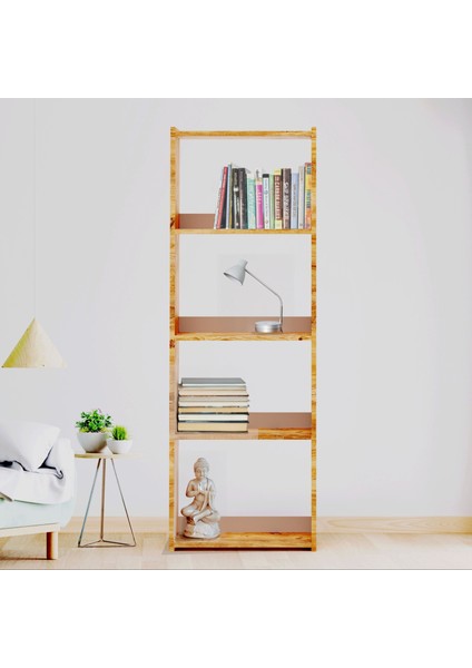 KTS3E Modern 5 Raflı Kitaplık - 54X155CM - Çam fiyatları