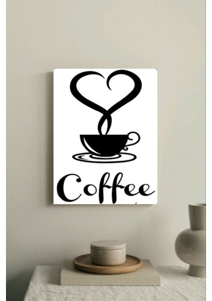 Coffe Yazılı Hediyelik Kanvas Tablo Ev Duvar Mutfak Dekarasyon Duvar Süsü Ölçü Seçiniz :)