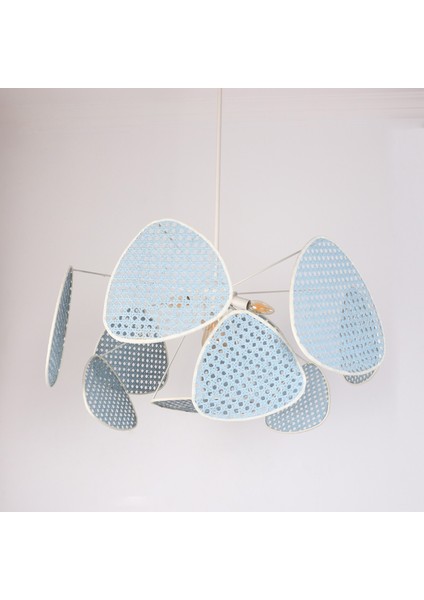 Mylamp Bulut Mavi Doğal Hazeran Avize 75X35 Cm, 9+1 Yaprak ve 3+1 Duylu fiyatları