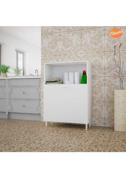 Çift Gözlü Sepetli Kirli Çamaşır Dolabı Banyo Dolabı modelleri