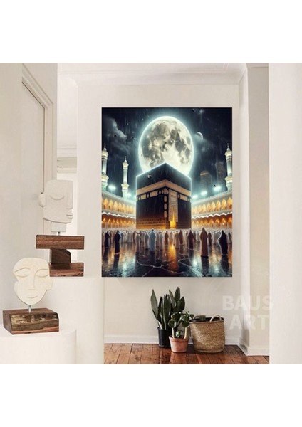 Kabe Tablo Kıble Gösteren Kanvas Tablo Canvas Hediyelik Duvar Dekarasyon Duvar Süsü Ölçü Seçiniz :) fiyatları