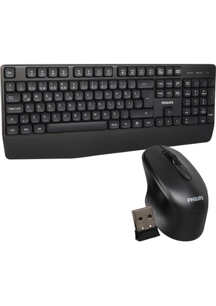 SPT6348B USB Kablosuz Ofis Tipi Siyah Numpadli Türkçe Q Klavye Mouse Seti