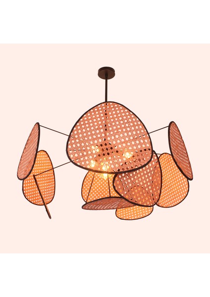 Mylamp Bulut Kiremit Doğal Hazeran Avize 75X35 Cm, 9+1 Yaprak ve 3+1 Duylu modelleri