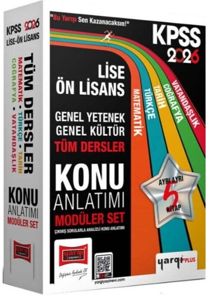 2026 Kpss Lise Ön Lisans Gk Gy Tüm Dersler Konu Anlatımı Modüler Set Yargı Yayınları