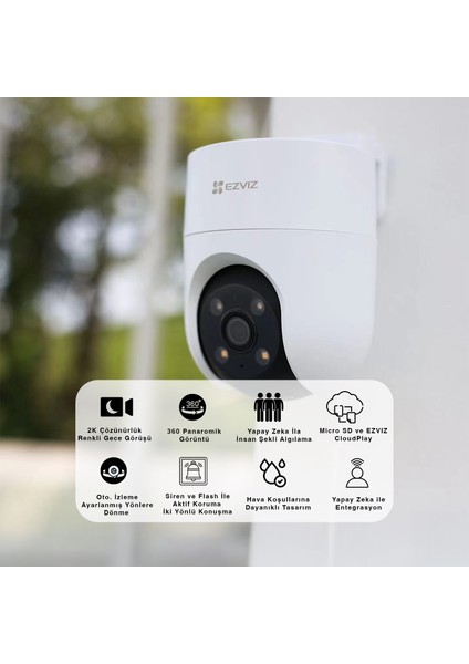 Ezvız H8C Serisi – 360° Pan/tilt Wi‑fi Güvenlik Kamerası | Fynix Teknoloji indirimleri