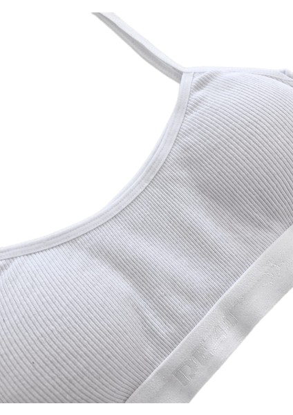 %95 Pamuk Kız Çocuk Ince Askılı Alıştırma Sütyeni 4lü Set | Yarım Atlet