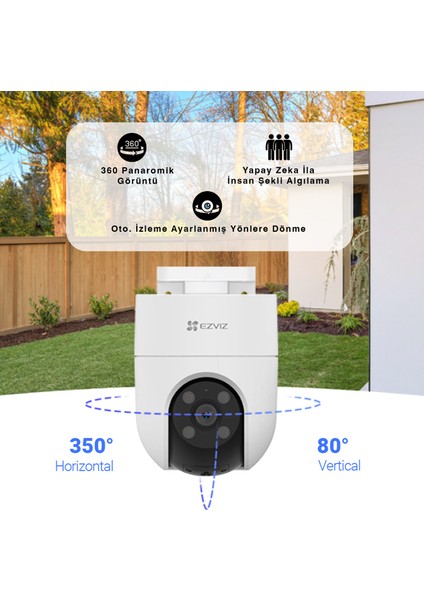 Ezvız H8C Serisi – 360° Pan/tilt Wi‑fi Güvenlik Kamerası | Fynix Teknoloji modelleri
