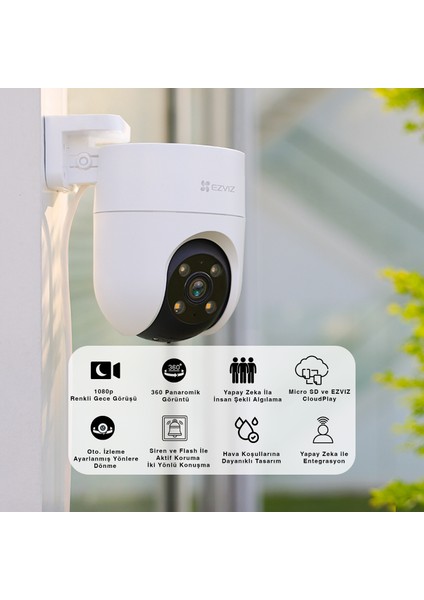 Ezvız H8C Serisi – 360° Pan/tilt Wi‑fi Güvenlik Kamerası | Fynix Teknoloji