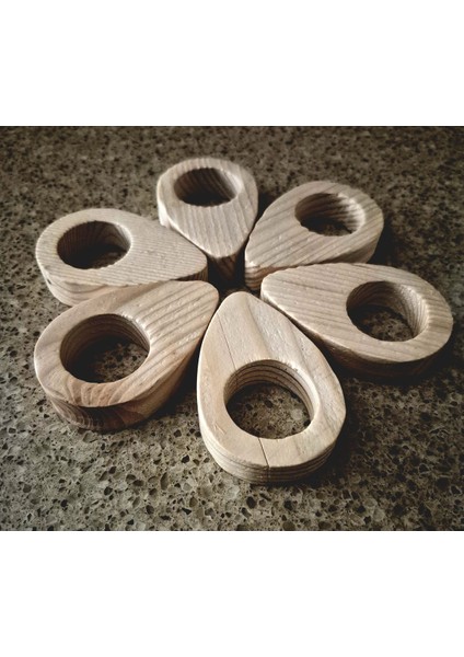 Yumurtalık - Yumurta Sunum Tahtası – 6 Adet – Açık Renk - 21 cm