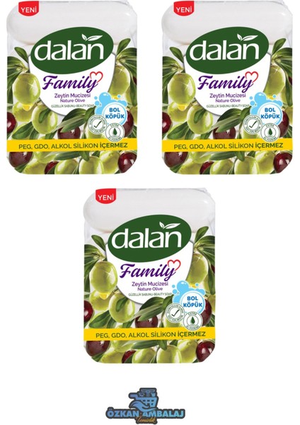 Family Zeytin Mucizesi El Sabunu 3 Paket