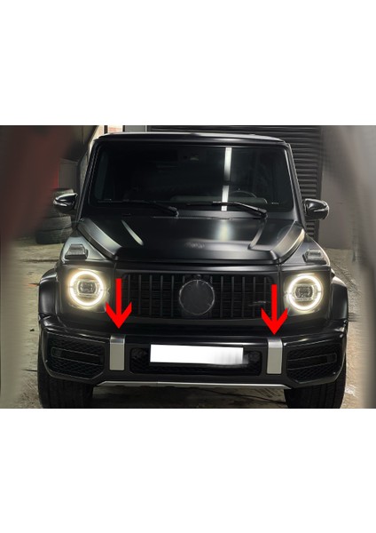 Mercedes W464 G63 Amg Ön Tampon Trim Kaplama Seti Gri modelleri