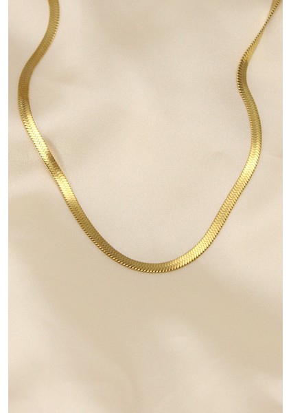 316L Çelik Altın Renk 45 cm İtalyan Zincir Model Kadın Kolye - TJ-BKO5902 fiyatları