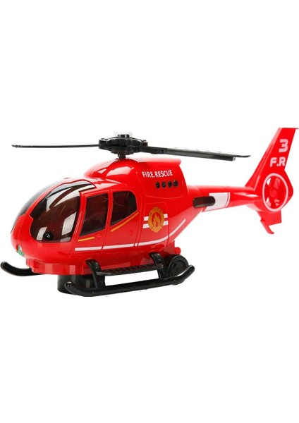 Sesli ve Işıklı Projeksiyonlu Itfaiye Helikopteri 30 cm