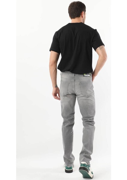 Erkek Dizi Yırtık Jean Pantolon Gri indirimleri
