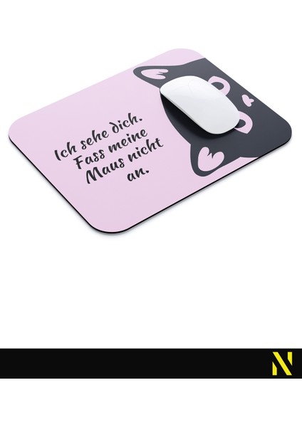 Pembe Renkli Sevimli Kedi Desenli Ergonomik Mouse Pad - 23 cm x 19 cm - Kaydırmaz Taban Ev ve Ofis Kullanımı Için Ideal Fare Altlığı Mousepad modelleri