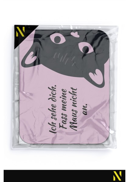Pembe Renkli Sevimli Kedi Desenli Ergonomik Mouse Pad - 23 cm x 19 cm - Kaydırmaz Taban Ev ve Ofis Kullanımı Için Ideal Fare Altlığı Mousepad