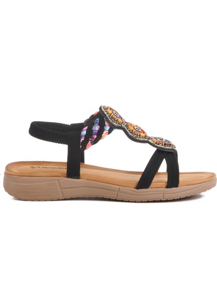 Siyah Hakiki Deri Kadın Sandalet B096 Z modelleri