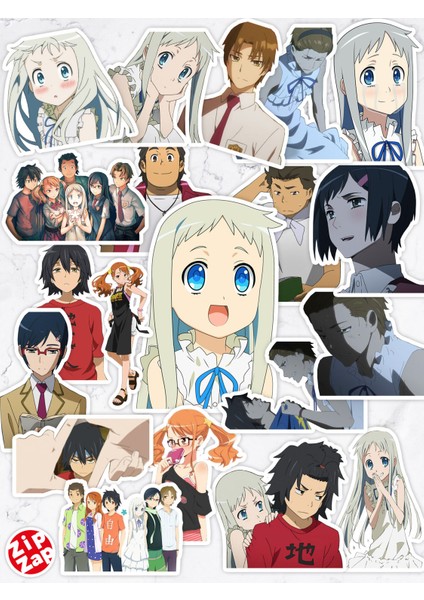 Anohana (Ano Hi Mita Hana No Namae O Bokutachi Wa Mada Shiranai ) Anime Telefon Laptop Bullet Journal Yapışkanlı Folyo Sticker Paketi