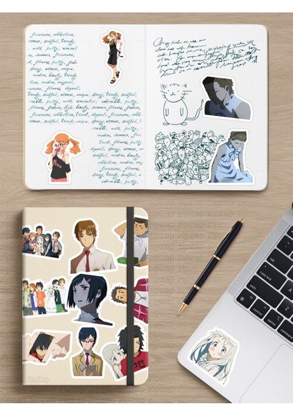 Anohana (Ano Hi Mita Hana No Namae O Bokutachi Wa Mada Shiranai ) Anime Telefon Laptop Bullet Journal Yapışkanlı Folyo Sticker Paketi modelleri