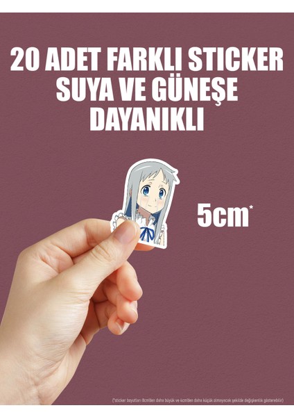 Anohana (Ano Hi Mita Hana No Namae O Bokutachi Wa Mada Shiranai ) Anime Telefon Laptop Bullet Journal Yapışkanlı Folyo Sticker Paketi indirimleri