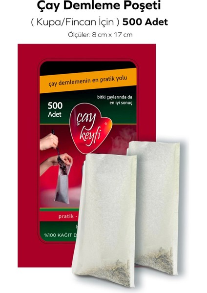 Çay Demleme Poşeti ( Kupa/fincan Için) 8X17CM 500 Adet