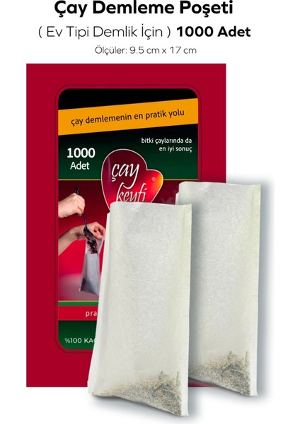 Çay Demleme Poşeti ( Ev Tipi Demlik Için) 9.5X17CM 1000 Adet