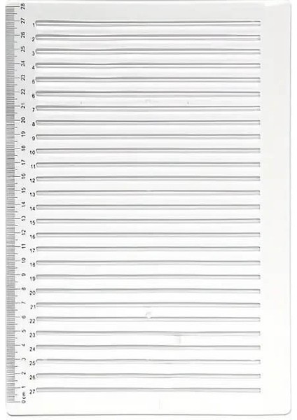 Şeffaf Plastik Cetvel Çizgi Çekme, Pratik Çizgi Oluşturma, 1.0cm Aralıklı 20.5X29.5CM fırsatları