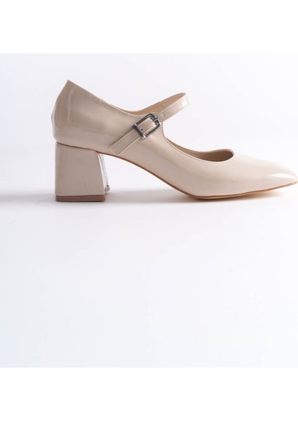 Rosalie Bej Rugan Topuklu Kadın Ayakkabı