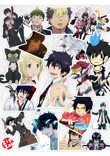 Ao No Exorcist (Blue Exorcist) Anime Telefon Laptop Bullet Journal Yapışkanlı Folyo Sticker Paketi