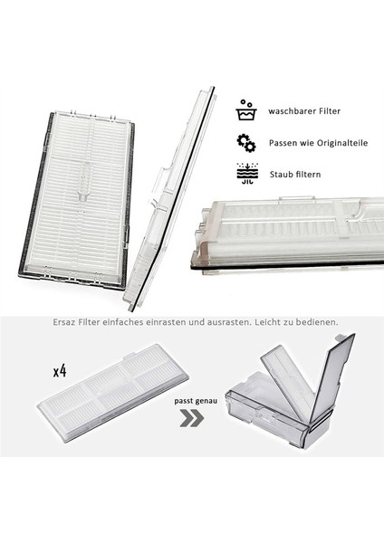 S8 Plus S8+ Pro Elektrikli Süpürge Hepa Filtre Paspas Bezi Toz Torbası Kitleri Için Çift Ana Fırça Silindiri (Yurt Dışından) indirimleri