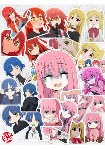Boccchi The Rock! Anime Telefon Laptop Bullet Journal Yapışkanlı Folyo Sticker Paketi